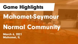 Mahomet-Seymour  vs Normal Community  Game Highlights - March 6, 2021