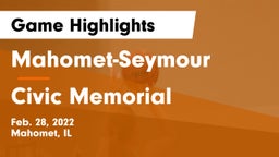 Mahomet-Seymour  vs Civic Memorial  Game Highlights - Feb. 28, 2022