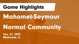 Mahomet-Seymour  vs Normal Community  Game Highlights - Jan. 31, 2023