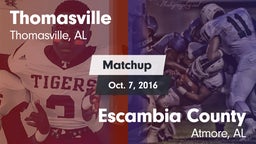 Matchup: Thomasville High vs. Escambia County  2016