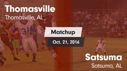 Matchup: Thomasville High vs. Satsuma  2016