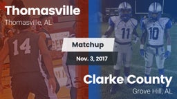 Matchup: Thomasville High vs. Clarke County  2017