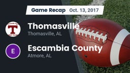 Recap: Thomasville  vs. Escambia County  2017