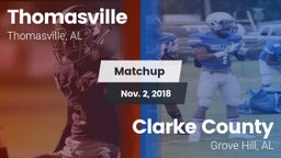 Matchup: Thomasville High vs. Clarke County  2018