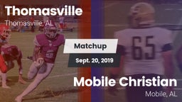Matchup: Thomasville High vs. Mobile Christian  2019