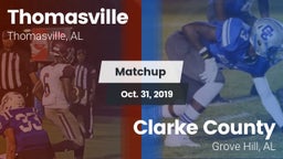 Matchup: Thomasville High vs. Clarke County  2019