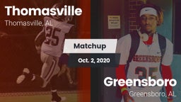 Matchup: Thomasville High vs. Greensboro  2020