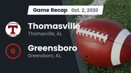 Recap: Thomasville  vs. Greensboro  2020