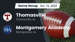 Recap: Thomasville  vs. Montgomery Academy  2020