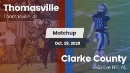 Matchup: Thomasville High vs. Clarke County  2020