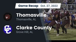 Recap: Thomasville  vs. Clarke County  2022