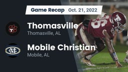 Recap: Thomasville  vs. Mobile Christian  2022
