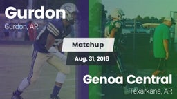 Matchup: Gurdon  vs. Genoa Central  2018
