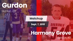 Matchup: Gurdon  vs. Harmony Grove  2018