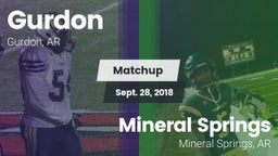 Matchup: Gurdon  vs. Mineral Springs  2018