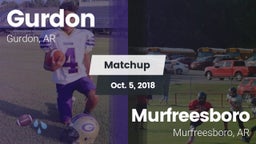 Matchup: Gurdon  vs. Murfreesboro  2018