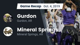Recap: Gurdon  vs. Mineral Springs  2019