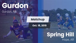 Matchup: Gurdon  vs. Spring Hill  2019