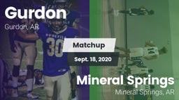 Matchup: Gurdon  vs. Mineral Springs  2020