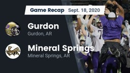 Recap: Gurdon  vs. Mineral Springs  2020