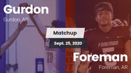 Matchup: Gurdon  vs. Foreman  2020