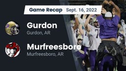 Recap: Gurdon  vs. Murfreesboro  2022