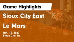 Sioux City East  vs Le Mars  Game Highlights - Jan. 13, 2022