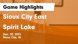 Sioux City East  vs Spirit Lake  Game Highlights - Dec. 20, 2022