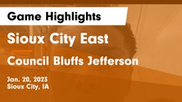 Sioux City East  vs Council Bluffs Jefferson  Game Highlights - Jan. 20, 2023