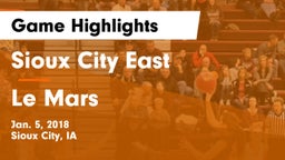 Sioux City East  vs Le Mars  Game Highlights - Jan. 5, 2018