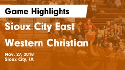 Sioux City East  vs Western Christian  Game Highlights - Nov. 27, 2018