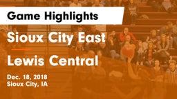 Sioux City East  vs Lewis Central  Game Highlights - Dec. 18, 2018