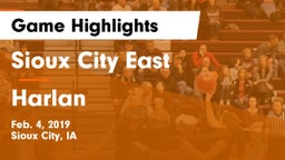 Sioux City East  vs Harlan  Game Highlights - Feb. 4, 2019