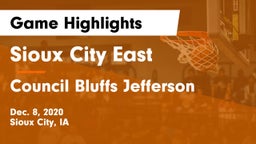 Sioux City East  vs Council Bluffs Jefferson  Game Highlights - Dec. 8, 2020
