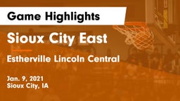 Sioux City East  vs Estherville Lincoln Central  Game Highlights - Jan. 9, 2021