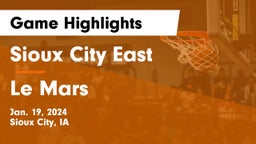 Sioux City East  vs Le Mars  Game Highlights - Jan. 19, 2024