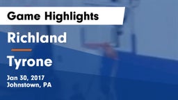 Richland  vs Tyrone  Game Highlights - Jan 30, 2017