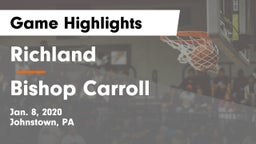Richland  vs Bishop Carroll  Game Highlights - Jan. 8, 2020