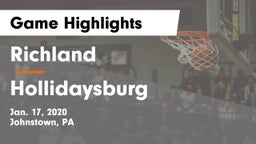 Richland  vs Hollidaysburg  Game Highlights - Jan. 17, 2020