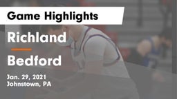 Richland  vs Bedford  Game Highlights - Jan. 29, 2021