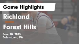 Richland  vs Forest Hills  Game Highlights - Jan. 20, 2023