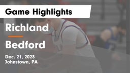 Richland  vs Bedford  Game Highlights - Dec. 21, 2023