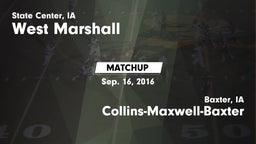 Matchup: West Marshall High vs. Collins-Maxwell-Baxter  2016