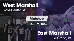 Matchup: West Marshall High vs. East Marshall  2016
