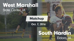 Matchup: West Marshall High vs. South Hardin  2016