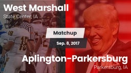 Matchup: West Marshall High vs. Aplington-Parkersburg  2017