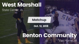 Matchup: West Marshall High vs. Benton Community 2018