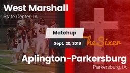 Matchup: West Marshall High vs. Aplington-Parkersburg  2019