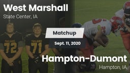 Matchup: West Marshall High vs. Hampton-Dumont  2020