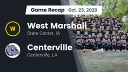 Recap: West Marshall  vs. Centerville  2020